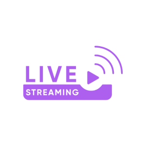 the live streaming logo on a white background