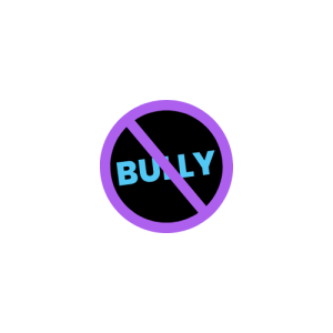 a no bully sign on a white background