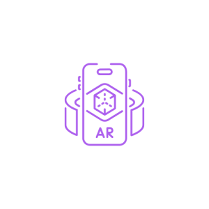 an icon of a phone with the word ar on it